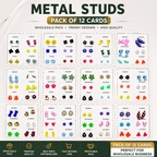 Trendy Metal Studs – Pack of 12 Cards