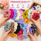 Scrunchies Wholesale Pack – 1 KG (140–150 Mix Colors)