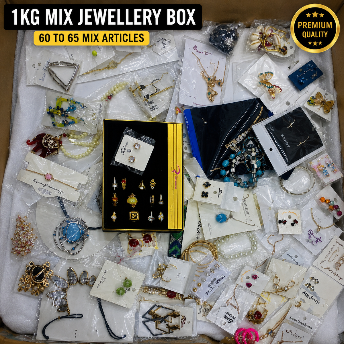 Mix Jewellery Box - 1 KG Box (60–65) Random China Imported Jewellery Items