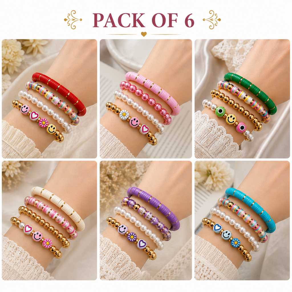 Premium Beaded Bracelet Set – 6 Card Deal
