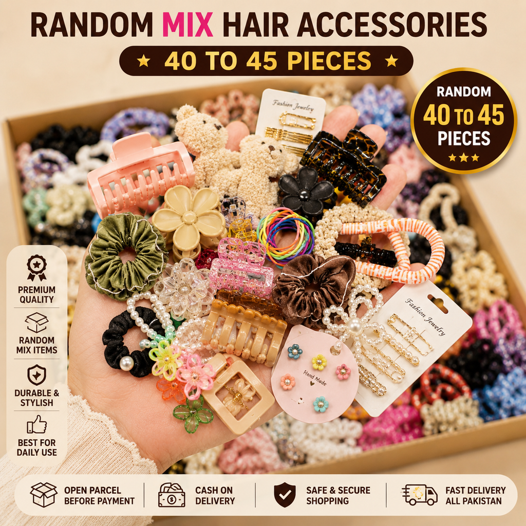 Premium China Hair Accessories Mix – 1KG Box (40–45 Articles)