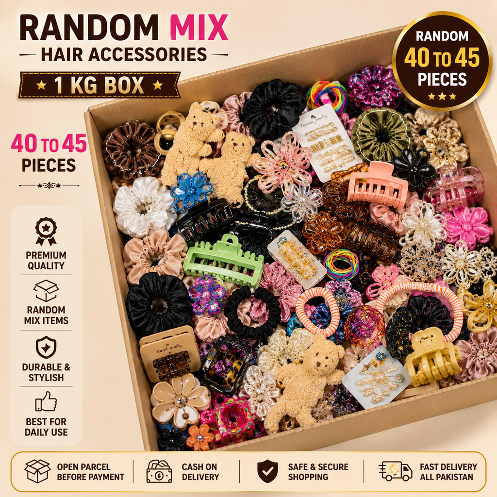 Premium China Hair Accessories Mix – 1KG Box (40–45 Articles)