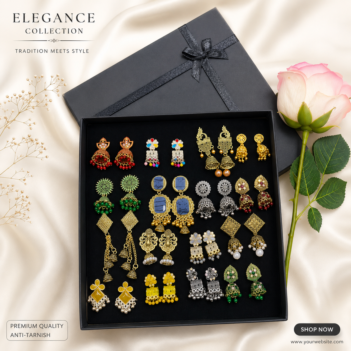 ORIGINAL INDIAN JHUMKI BOX - Mixed Random Premium Jhumki Designs
