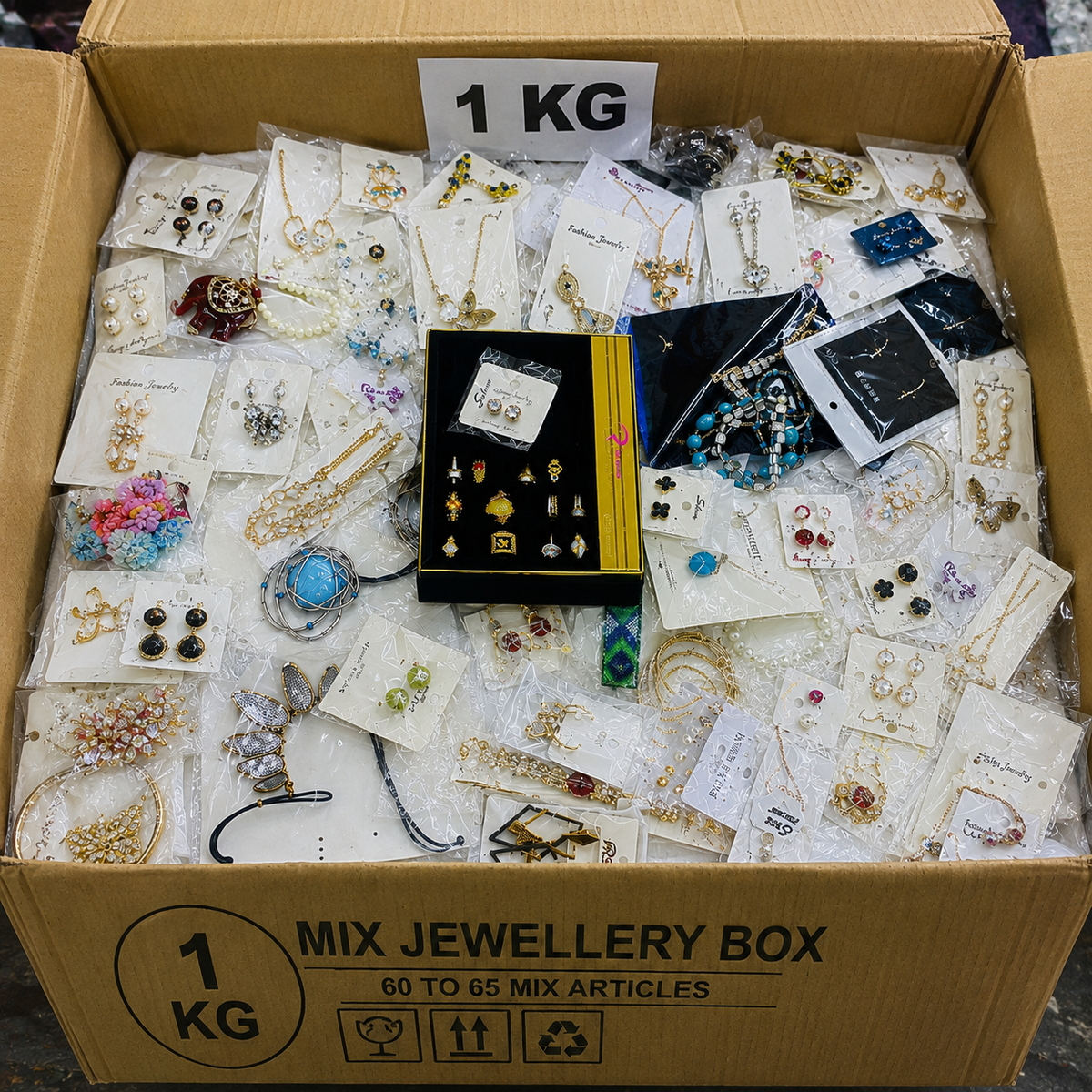 Mix Jewellery Box - 1 KG Box (60–65) Random China Imported Jewellery Items