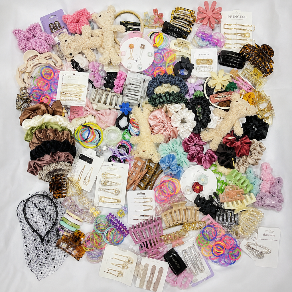 Premium China Hair Accessories Mix – 1KG Box (40–45 Articles)