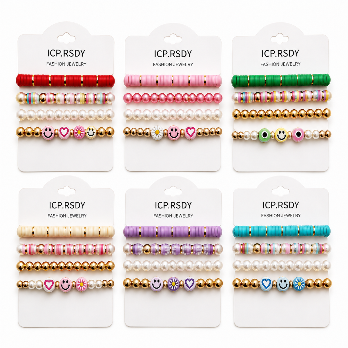 Premium Beaded Bracelet Set – 6 Card Deal