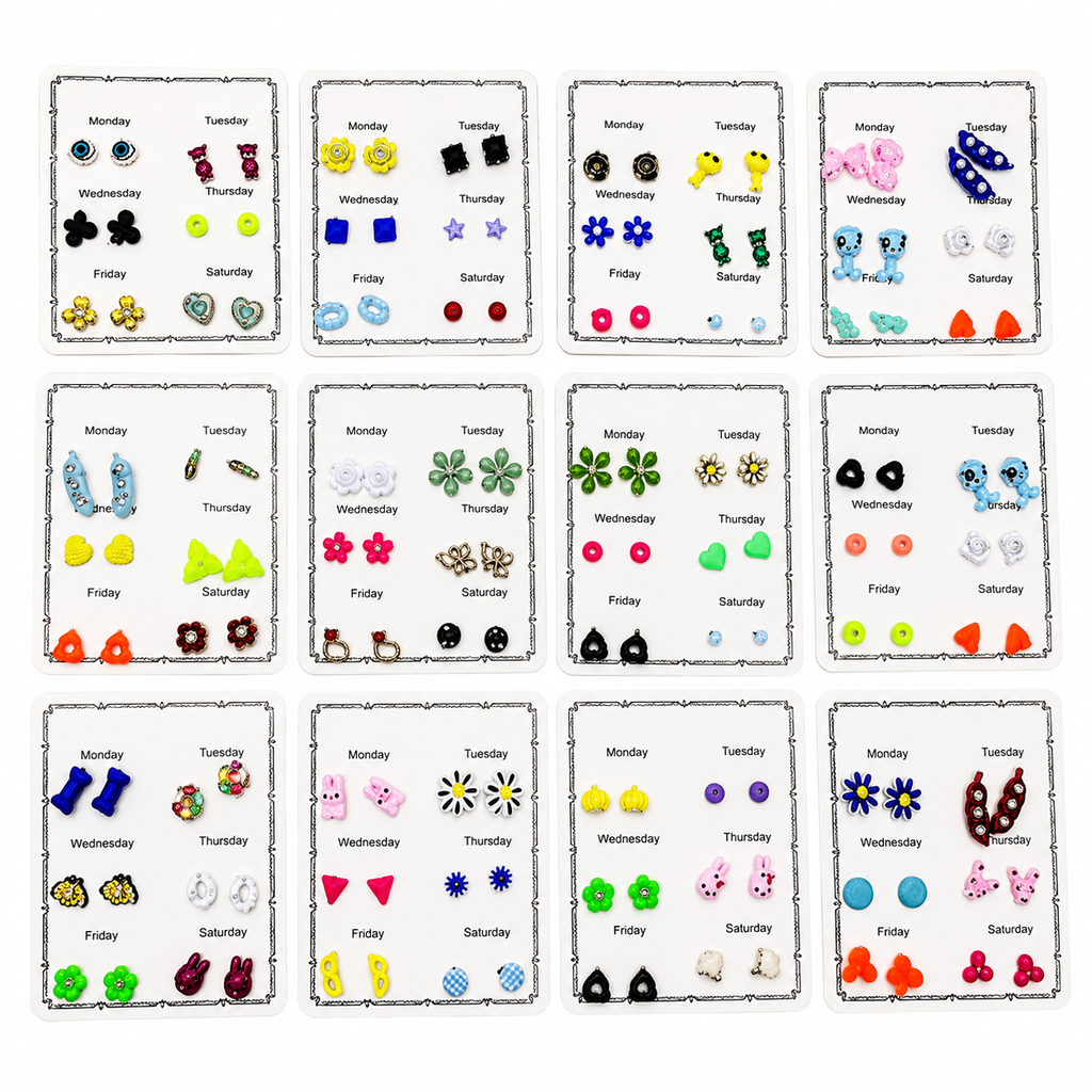 Trendy Metal Studs – Pack of 12 Cards
