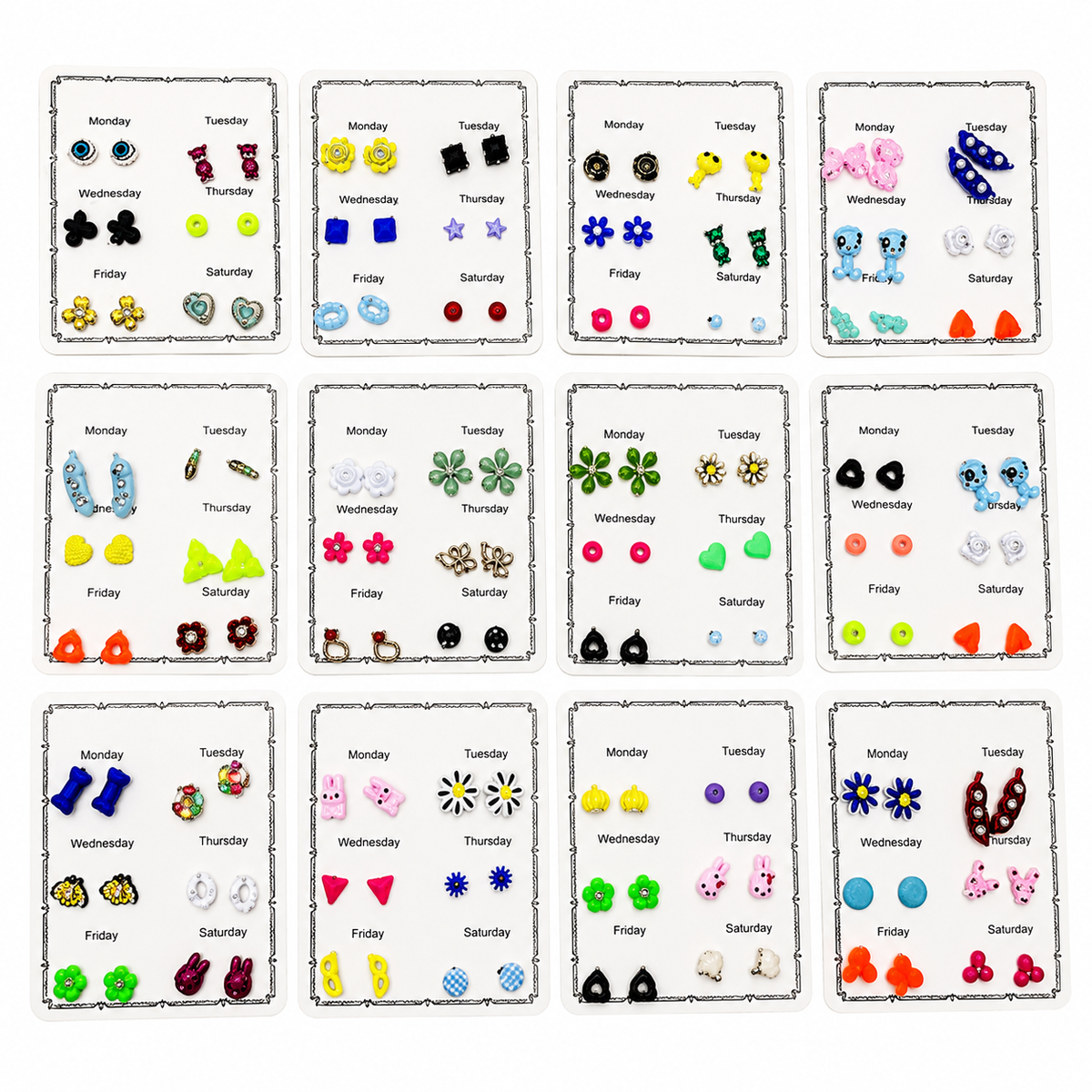 Trendy Metal Studs – Pack of 12 Cards
